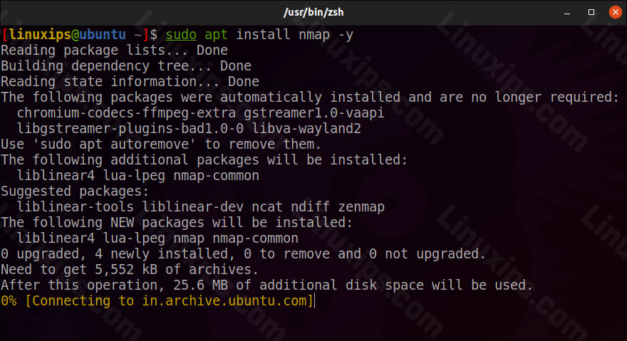 Install NMAP on Ubuntu