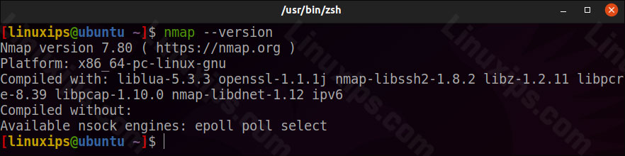 NMAP Version on Ubuntu