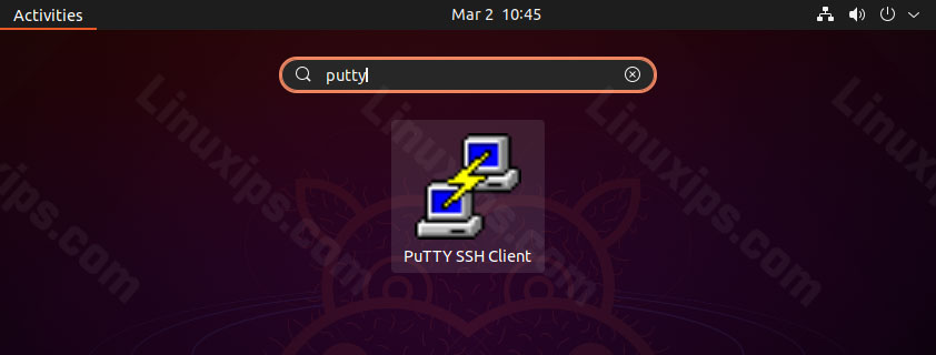 Open Putty on Ubuntu
