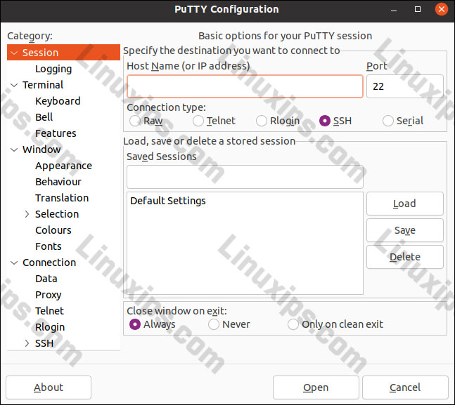 Putty on Ubuntu