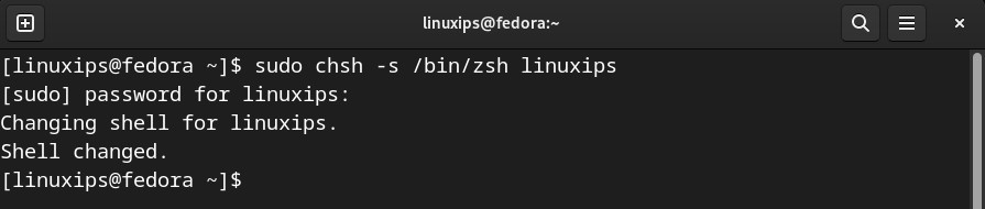 Bash to zsh on Fedora