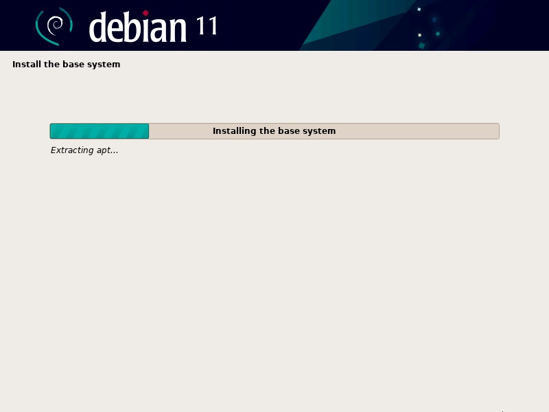 Debian 11 Installation Start