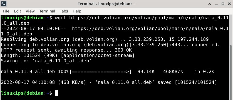 Dowanlod the nala in Linux