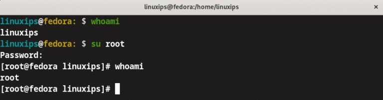 Whoami Command in Linux - Linuxips