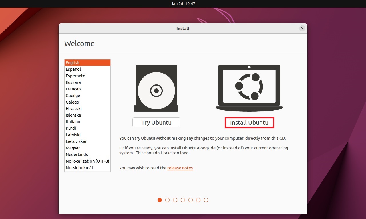 Install Ubuntu 22.04