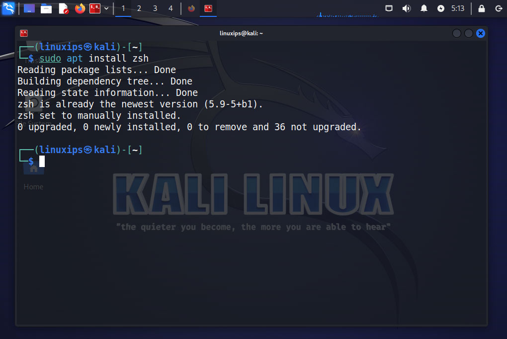 Install ZSH on Kali Linux